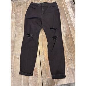 Wild Fable Womens‎ Highest Rise Curvy Skinny Distressed Black Jeans Size 12